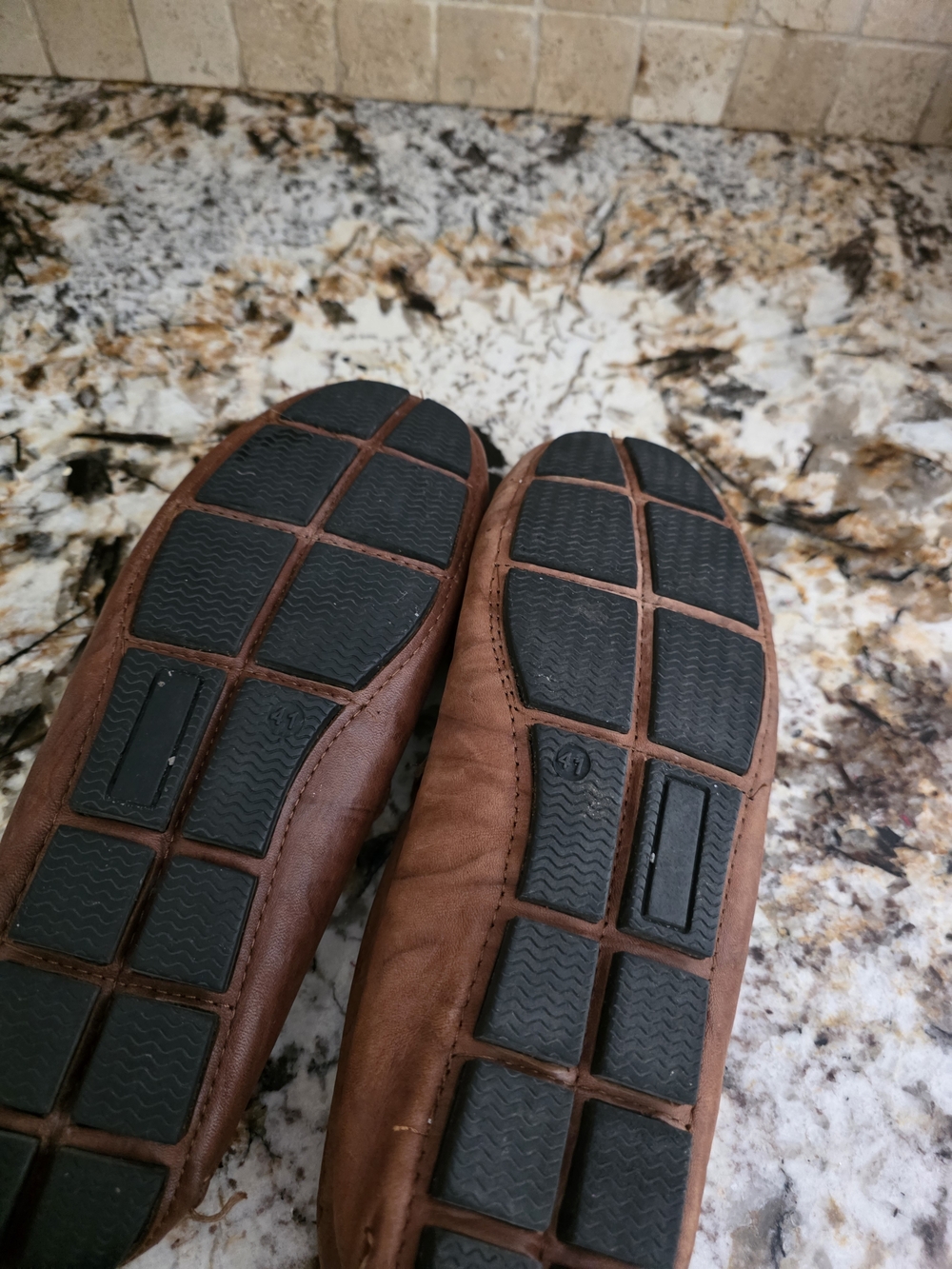 Prada Brown Leather Espadrille Loafers - Picture 4 of 6